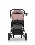 Euro-Cart Geanta multifunctionala pentru mamici Euro Cart compatibila carucioarelor Corso si Crox cu un compartiment si buzunare impermeabila si complet rigida dimensiune 44 x 27 x 14 cm Rose