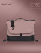 Euro-Cart Geanta multifunctionala pentru mamici Euro Cart compatibila carucioarelor Corso si Crox cu un compartiment si buzunare impermeabila si complet rigida dimensiune 44 x 27 x 14 cm Rose