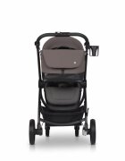 Euro-Cart Geanta multifunctionala pentru mamici Euro Cart compatibila carucioarelor Corso si Crox cu un compartiment si buzunare impermeabila si complet rigida dimensiune 44 x 27 x 14 cm Taupe