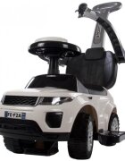 EuroBaby Masinuta copii de impins Range Rover 614W Alb cu suport de picioare maner detasabil bara de protectie compartiment pentru jucarii si volan cu melodii si lumini