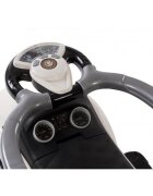 EuroBaby Masinuta copii de impins Range Rover 614W Alb cu suport de picioare maner detasabil bara de protectie compartiment pentru jucarii si volan cu melodii si lumini