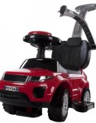 EuroBaby Masinuta copii de impins Range Rover 614W Rosu cu suport de picioare maner detasabil bara de protectie compartiment pentru jucarii si volan cu melodii si lumini