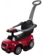 EuroBaby Masinuta copii de impins Range Rover 614W Rosu cu suport de picioare maner detasabil bara de protectie compartiment pentru jucarii si volan cu melodii si lumini