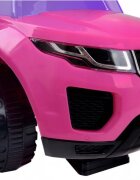 EuroBaby Masinuta copii de impins Range Rover 614W Roz cu suport de picioare maner detasabil bara de protectie compartiment pentru jucarii si volan cu melodii si lumini