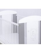 Eurogloria Patut Bear cu sertar Silver + saltea cocos 10 cm