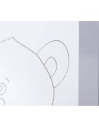 Eurogloria Patut pentru copii Bear Silver + Saltea Cocos 8 Cm