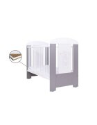 Eurogloria Patut pentru copii Bear Silver + Saltea Cocos 8 Cm