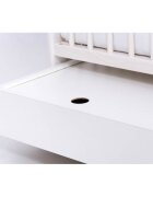 Eurogloria Patut pentru copii Laura cu sertar Alb + Saltea Cocos 8 Cm