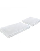 Eurogloria Set saltele patut 110x70x6 cm 50x70x6 cm fibra cocos-spuma husa lavabila din microfibra Touring