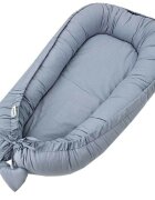 Feedo Cosulet pentru bebelusi Albastru design cu inimioare Baby Nest 90x60 cm