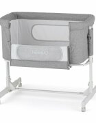 Feedo Patut co-sleeper 2 in 1 Gri pliabil reglabil in 5 pozitii cu laterala detasabila roti greutate suportata 9 kg 0-5 luni