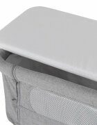Feedo Patut co-sleeper 2 in 1 Gri pliabil reglabil in 5 pozitii cu laterala detasabila roti greutate suportata 9 kg 0-5 luni