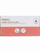 Feedo Protectii pentru oprirea usilor din spuma eva 9.4 x 9.2 x 1.8 cm 4 bucati alb