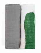 Feedo Set 2 museline din bambus multifunctionale 120x120 cm multicolor