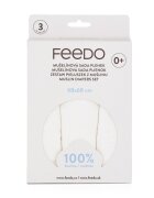 Feedo Set 3 scutece din muselina multifunctionale 68x68 cm 0 luni+ alb