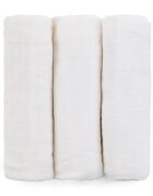 Feedo Set 3 scutece din muselina multifunctionale 68x68 cm 0 luni+ alb