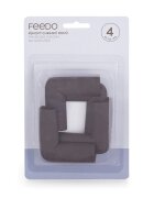 Feedo Set protectii pentru colturi ascutite 5 x 5 x 2 cm 4 bucati maro