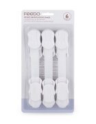 Feedo Set sisteme de siguranta pentru mobilier universale 19 x 3.4 cm 6 bucati alb