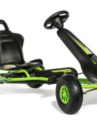 Ferbedo Kart AR8G Air Racer verde scaun ajustabil functie free-wheel roti pneumatice cu rulmenti frana de mana volan cu sunete 111 X 72 X h66 cm