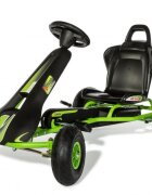 Ferbedo Kart AR8G Air Racer verde scaun ajustabil functie free-wheel roti pneumatice cu rulmenti frana de mana volan cu sunete 111 X 72 X h66 cm