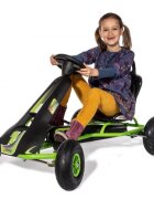 Ferbedo Kart AR8G Air Racer verde scaun ajustabil functie free-wheel roti pneumatice cu rulmenti frana de mana volan cu sunete 111 X 72 X h66 cm