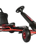 Ferbedo Kart AR8R Air Racer rosu scaun ajustabil functie free-wheel roti pneumatice cu rulmenti frana de mana volan cu sunete 111 X 72 X h66 cm