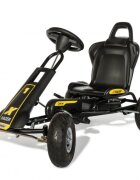 Ferbedo Kart ATX Air Racer negru scaun ajustabil functie free-wheel roti pneumatice frana de mana volan cu sunete 102 X 60 X h64 cm