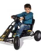 Ferbedo Kart ATX Air Racer negru scaun ajustabil functie free-wheel roti pneumatice frana de mana volan cu sunete 102 X 60 X h64 cm