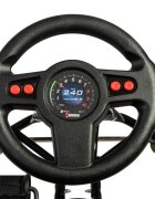 Ferbedo Kart ATX Air Racer negru scaun ajustabil functie free-wheel roti pneumatice frana de mana volan cu sunete 102 X 60 X h64 cm