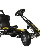 Ferbedo Kart ATX Air Racer negru scaun ajustabil functie free-wheel roti pneumatice frana de mana volan cu sunete 102 X 60 X h64 cm