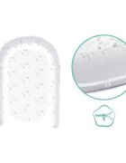 FILLIKID Baby nest culcus saltea si protectie de pat detasabila 90x40 cm grey star