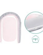 FILLIKID Baby nest culcus saltea si protectie de pat detasabila 90x40 cm pink