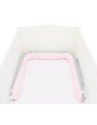 FILLIKID Baby nest culcus saltea si protectie de pat detasabila 90x40 cm pink