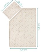 FILLIKID Lenjerie de pat 2 piese Rainbow bej