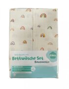 FILLIKID Lenjerie de pat 2 piese Rainbow bej