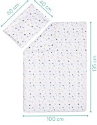 FILLIKID Lenjerie de pat din jerse 2 piese Casute