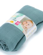 FILLIKID Muselina de infasat Swaddle Petrol din bambus si bumbac 120x120 cm
