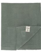 FILLIKID Patura tricotata din bumbac organic Green 80x100 cm