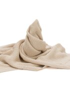 FILLIKID Patura tricotata din bumbac organic Natur 80x100 cm