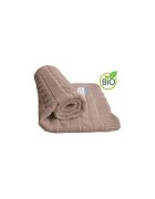 FILLIKID Patura tricotata din bumbac organic Noa Taupe 70x90 cm