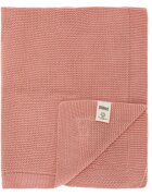 FILLIKID Patura tricotata din bumbac organic Rose 80x100 cm