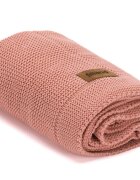FILLIKID Patura tricotata din bumbac organic Rose 80x100 cm