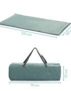 FILLIKID Patut pliabil pentru copii Capri Green cu saltea de infasat organizator carusel muzical intrare laterala cu fermoar