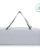 FILLIKID Patut pliabil pentru copii Capri Grey cu saltea de infasat organizator carusel muzical intrare laterala cu fermoar