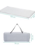 FILLIKID Patut pliabil pentru copii Capri Grey cu saltea de infasat organizator carusel muzical intrare laterala cu fermoar