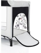 FILLIKID Patut standard Girafa grey pliabil roti usita cu fermoar saltea inclusa