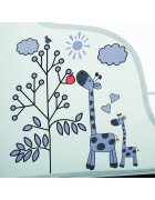 FILLIKID Patut standard Girafa grey pliabil roti usita cu fermoar saltea inclusa