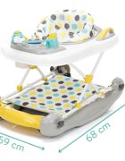 FILLIKID Premergator-balansoar cu jucarie Buline yellowgrey