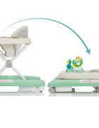 FILLIKID Premergator pentru copii Green cu jucarie opritor de siguranta reglabil pe incaltime si pliabil