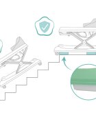 FILLIKID Premergator pentru copii Green cu jucarie opritor de siguranta reglabil pe incaltime si pliabil
